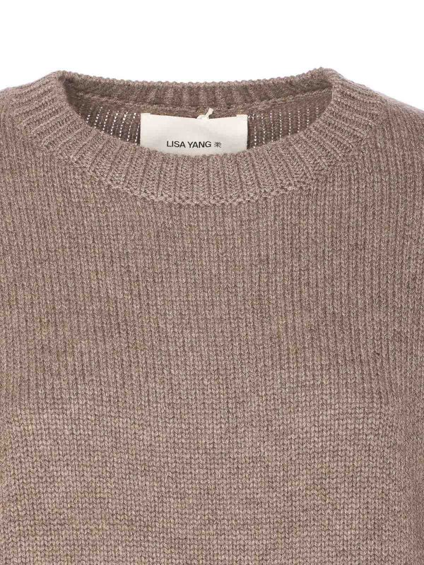 Rundhalspullover - Beige shop online: LISA YANG