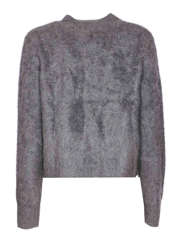 LISA YANG: cardigans online - Graphite Brushed Grey Azalea Cardigan