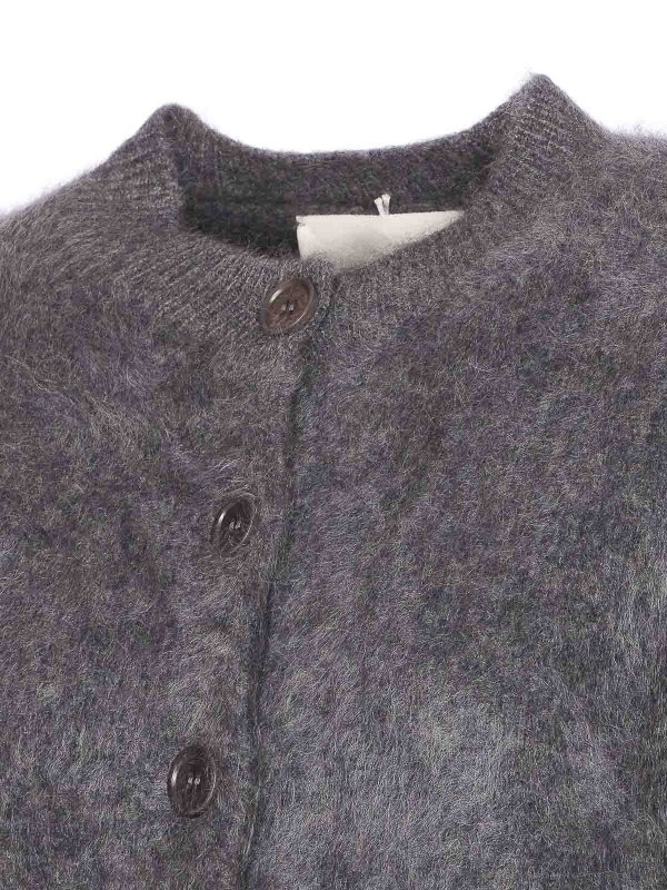 The Best Shops LISA YANG: cardigans - Graphite Brushed Grey Azalea Cardigan