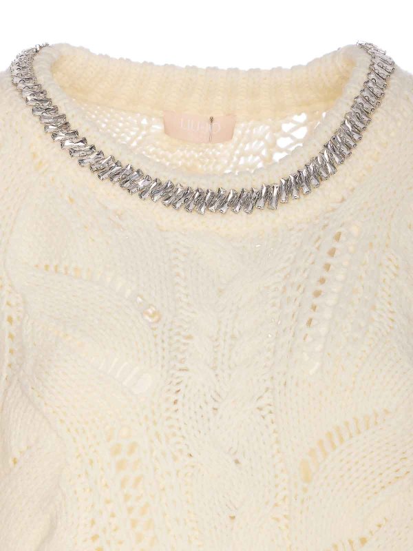 Rundhalspullover - Weiß shop online: Liu Jo