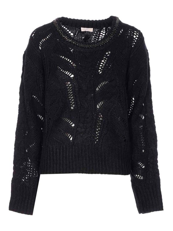 Liu Jo: クルーネック - クルーネック - 黒