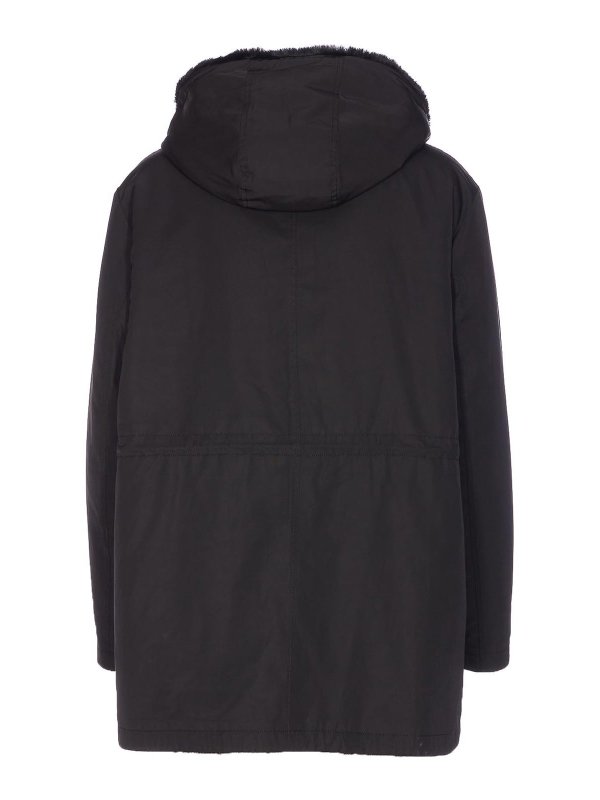 LOU ANDREA: Fur & Shearling Coats online - Black Reversible Jacket