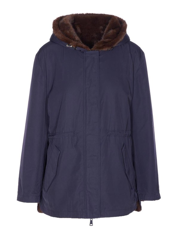 LOU ANDREA: Pelz und Shearling - Pelz - Blau