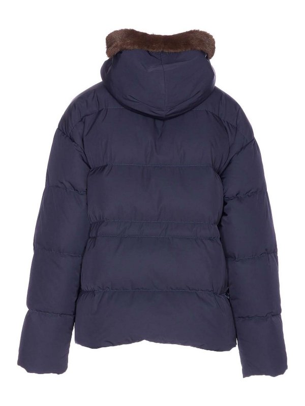 LOU ANDREA: padded jackets online - Blue Down Jacket