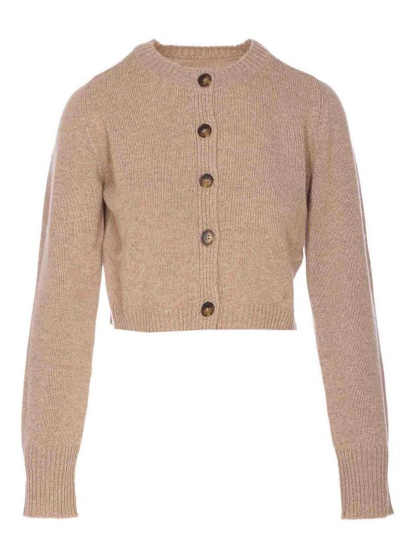 LOULOU STUDIO: Cardigans - Cardigan - Beige