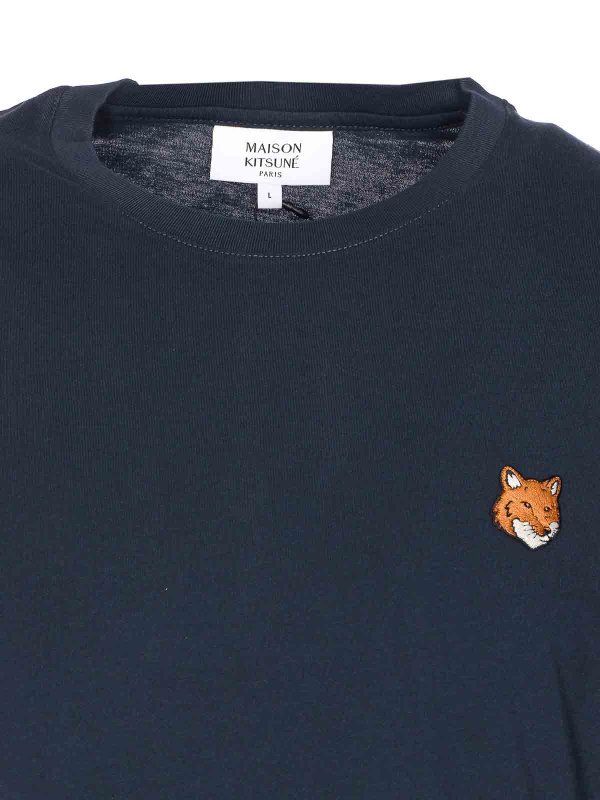 Maglietta normale con testa di volpe shop online: MAISON KITSUNÉ