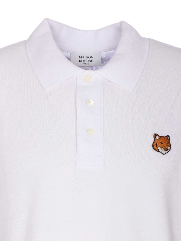 Polo bianca shop online: MAISON KITSUNÉ
