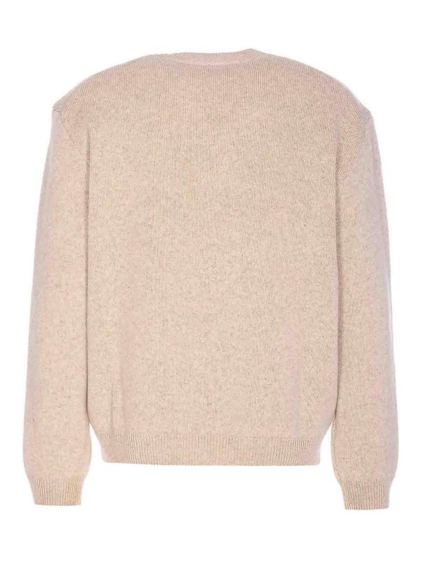 MAISON KITSUNÉ: Pull col rond online - Pull Col Rond - Beige