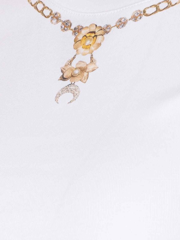 The Best Shops MARINE SERRE: Strickpullover mit Rundhalsausschnitt - Rundhalspullover - Weiß