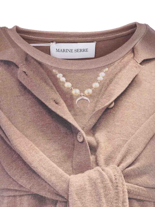 Top beige a maniche lunghe shop online: MARINE SERRE