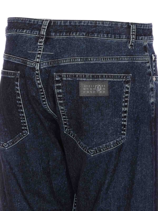 The Best Shops MM6 MAISON MARGIELA: Straight Leg Jeans - Straight Leg Jeans - Blau