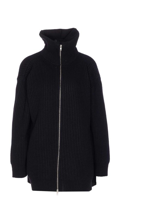 MM6 MAISON MARGIELA: Turtlenecks & Polo necks - Ribbed Knit Cardigan Dress