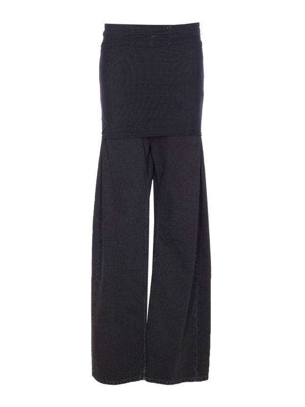 MM6 MAISON MARGIELA: Jeans acampanados - Jeans Acampanados - Negro