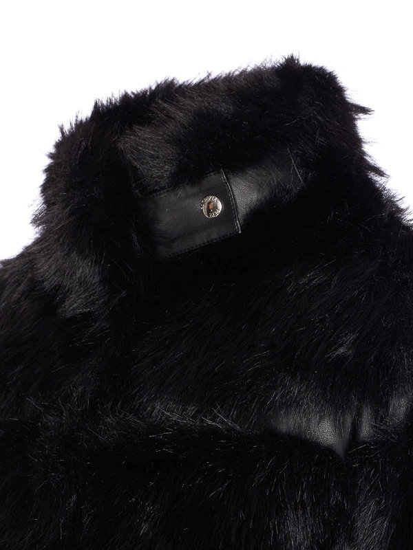 Black Faux Fur Jacket shop online: PATRIZIA PEPE