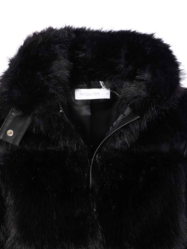 PATRIZIA PEPE buy online Black Faux Fur Jacket