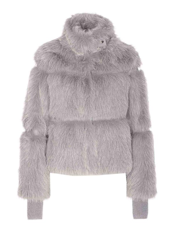 PATRIZIA PEPE: Fourrure - Manteau En Fourrure - Gris