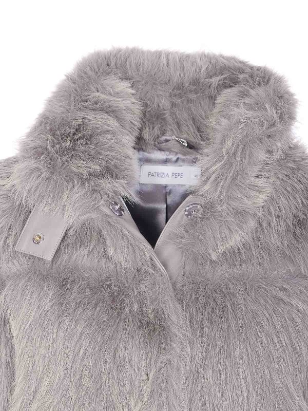 Manteau En Fourrure - Gris shop online: PATRIZIA PEPE