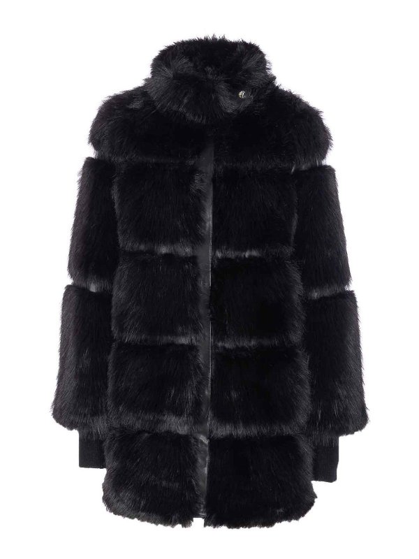 PATRIZIA PEPE: Turtlenecks & Polo necks - Faux Fur Jacket