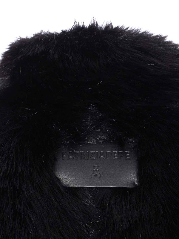 The Best Shops PATRIZIA PEPE: Turtlenecks & Polo necks - Faux Fur Jacket