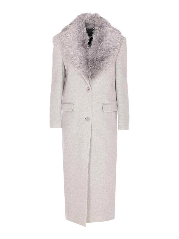 PATRIZIA PEPE: long coats - Grey Coat
