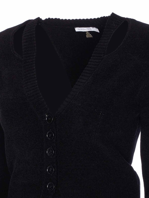 カーディガン - 黒 shop online: PATRIZIA PEPE
