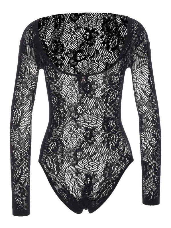 PATRIZIA PEPE: Tops & Tank tops online - Long Sleeve Lace Bodysuit