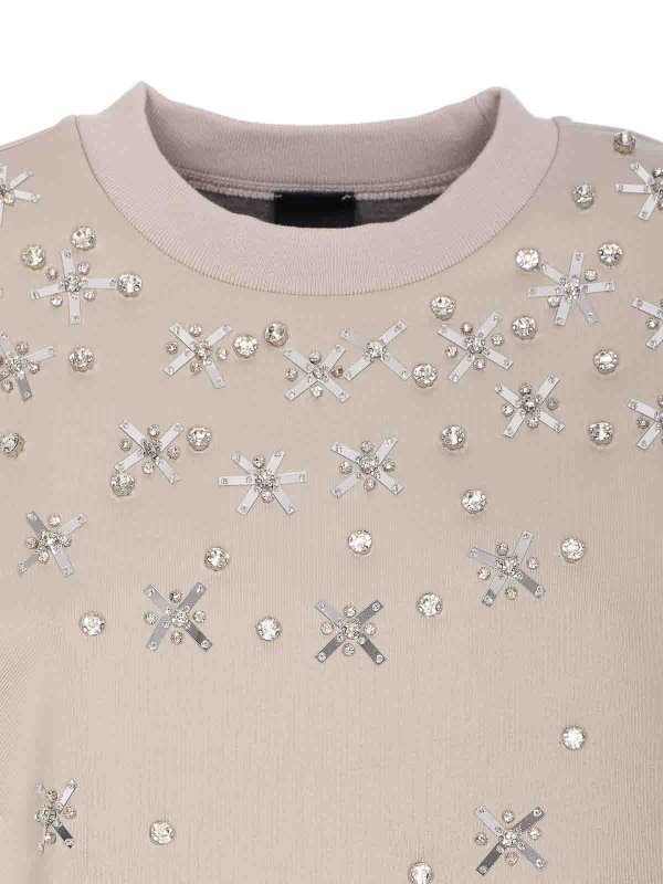 Beige Bibiana Sweatshirt shop online: Pinko