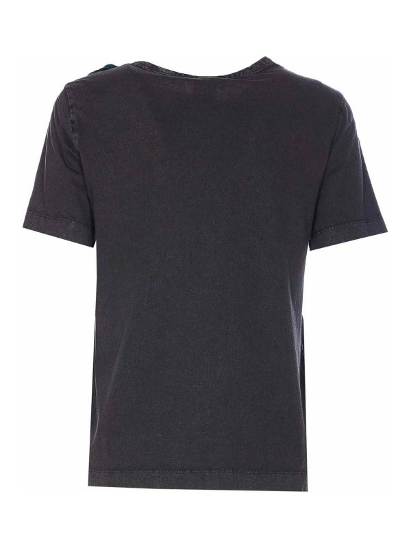 Pinko: crew necks online - Black Dominga T-Shirt