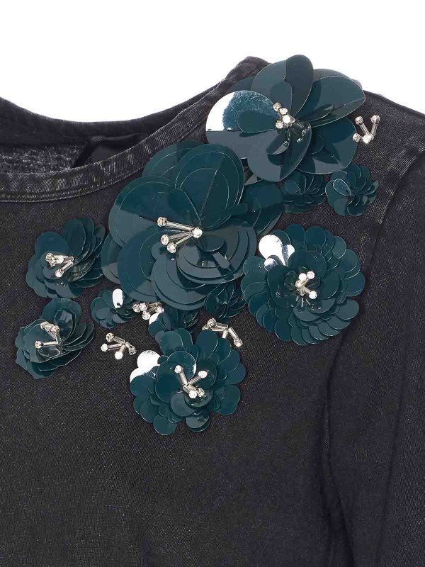 The Best Shops Pinko: crew necks - Black Dominga T-Shirt