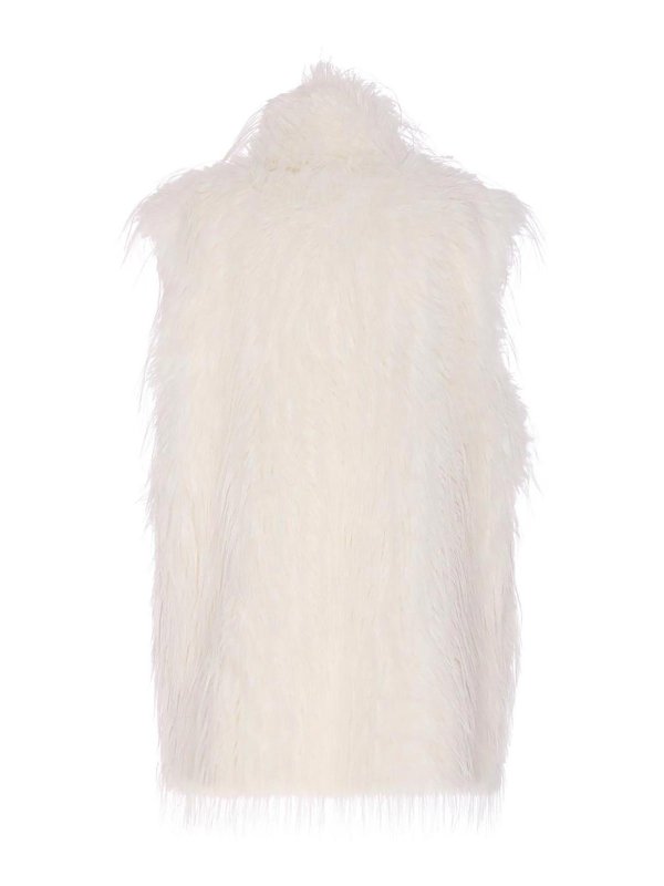 Pinko: Turtlenecks & Polo necks online - White Neva Vest With Frontal Hook Closure