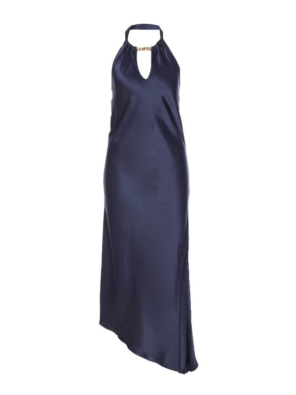 Pinko: maxi dresses - Blue Crucimaster Dress