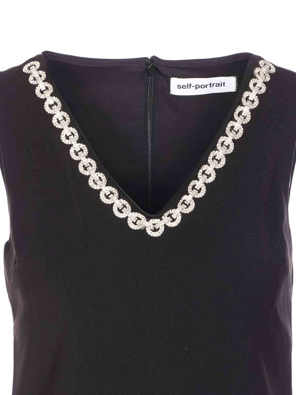 Vestido Corto - Negro shop online: Self Portrait