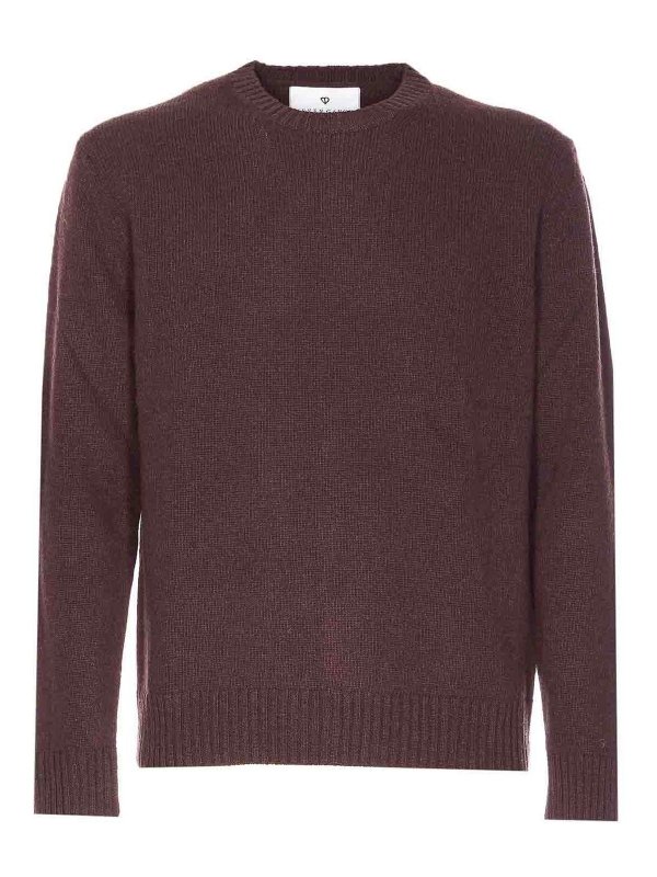 SEVEN GAUGE: crew necks - Brown Sweater