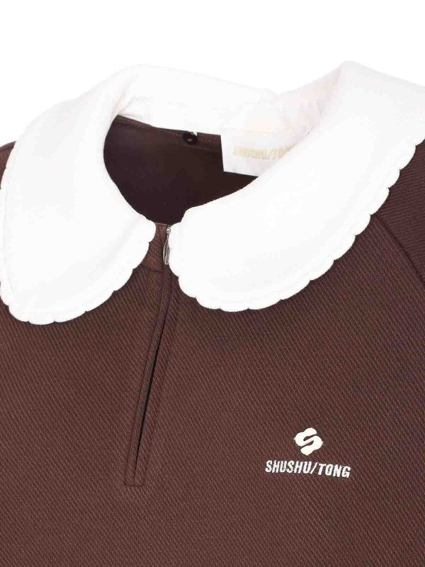 The Best Shops SHUSHU TONG: shirts - Doll Collar Sweatshirt