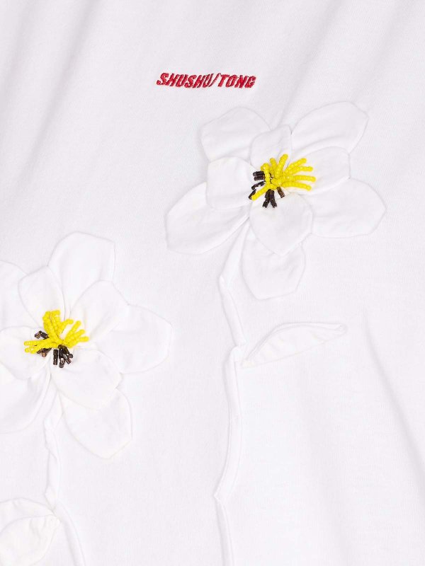 The Best Shops SHUSHU TONG: crew necks - Hand Sewn Flower T-Shirt