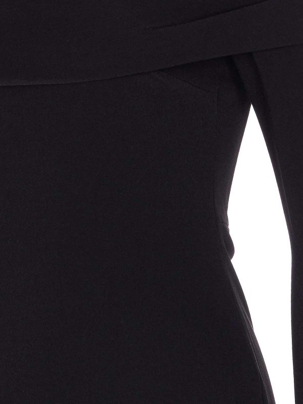 The Best Shops SOLACE LONDON: knee length dresses - Black Yuni Midi Dress