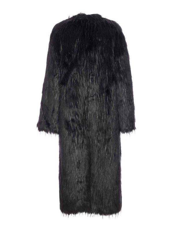 STAND STUDIO: Fur & Shearling Coats online - Black Carolina Coat