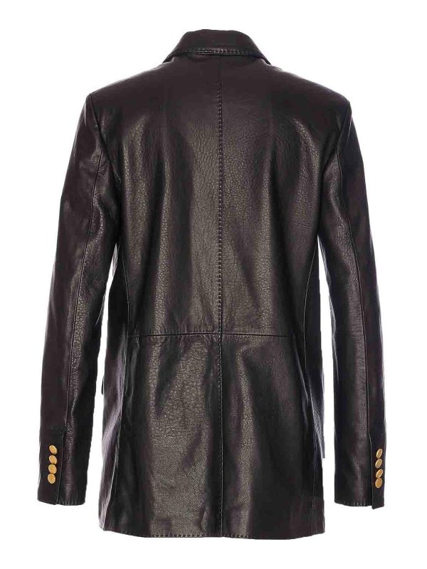 TAGLIATORE: Vestes en cuir online - Blouson En Cuir - Noir