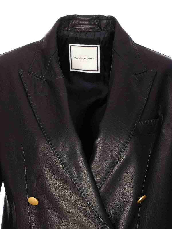 Blouson En Cuir - Noir shop online: TAGLIATORE