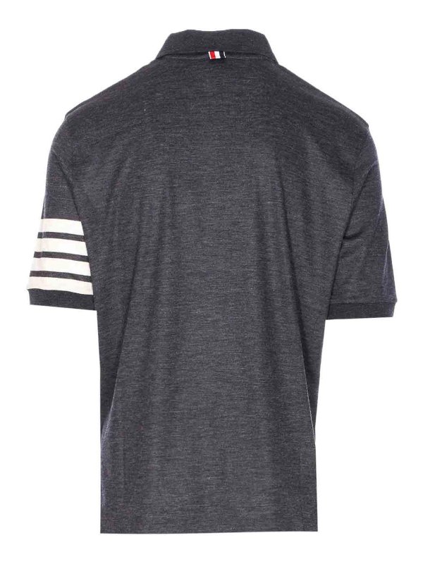 THOM BROWNE: t-shirts online - Grey Polo T-Shirt