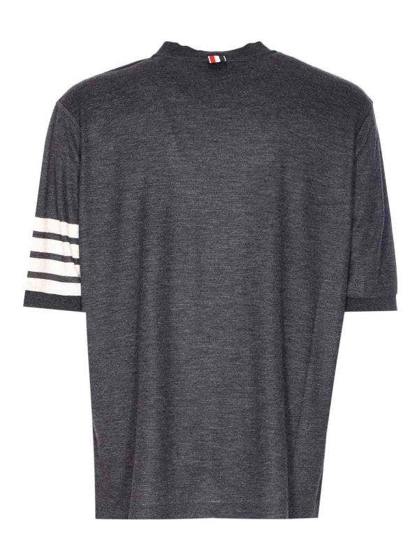 THOM BROWNE: maglia collo rotondo online - Maglietta grigia