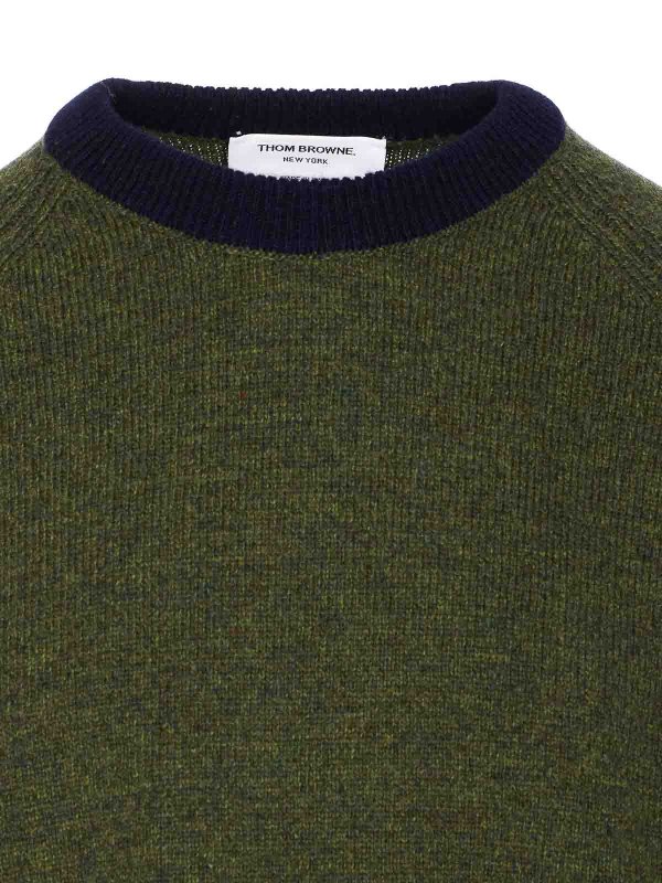 Pull Col Rond - Vert shop online: THOM BROWNE
