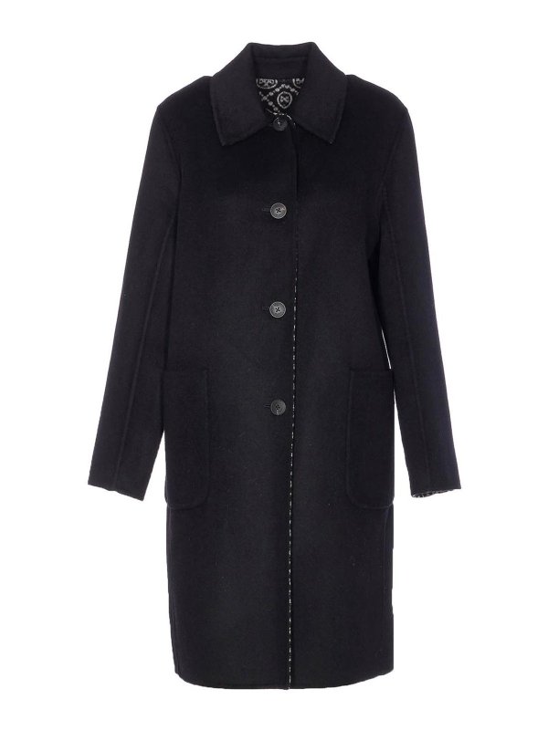 TORY BURCH: long coats - Jacquard T-Monogram Coat