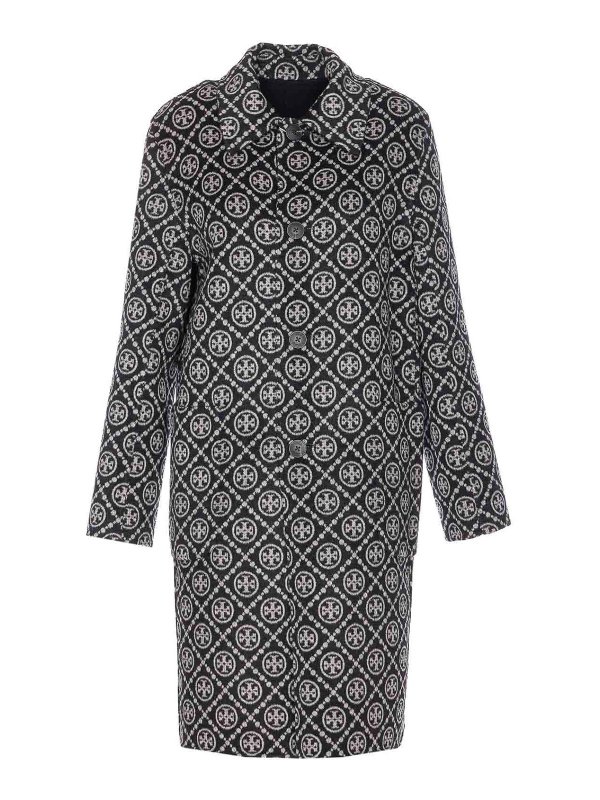 Jacquard T-Monogram Coat shop online: TORY BURCH