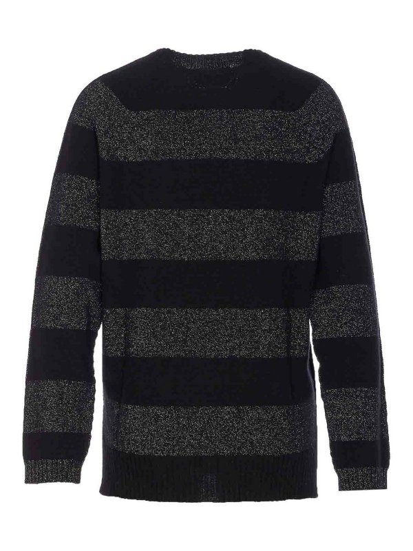 TWINSET: Suéteres con cuello pico online - Suéter Cuello Redondo - Negro