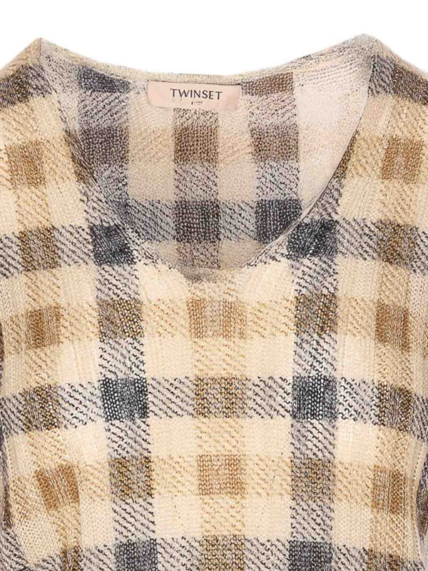 Pull Col Rond - Marron shop online: TWINSET