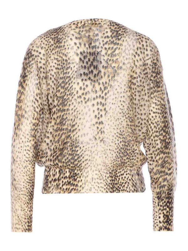 TWINSET: Suéteres con cuello pico online - Suéter Cuello Redondo - Marrón