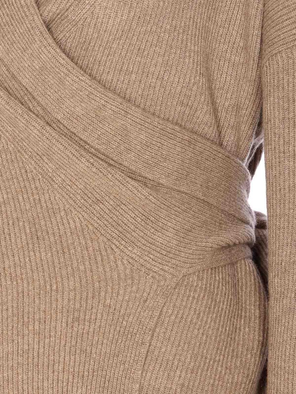 The Best Shops UMA WANG: cardigans - Beige Wrap Cardigan