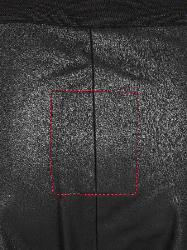 The Best Shops UMA WANG: leggings - Black Stretch Leather Leggings