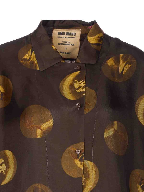 Brown Moulay D176 Top shop online: UMA WANG